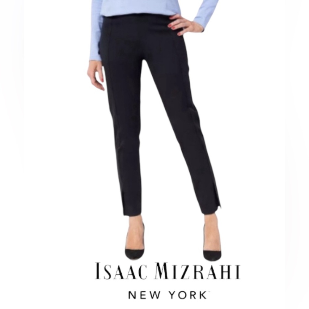 26W Isaac Mizrahi Cotton Blend Ankle Pant, 24-7 Stretch